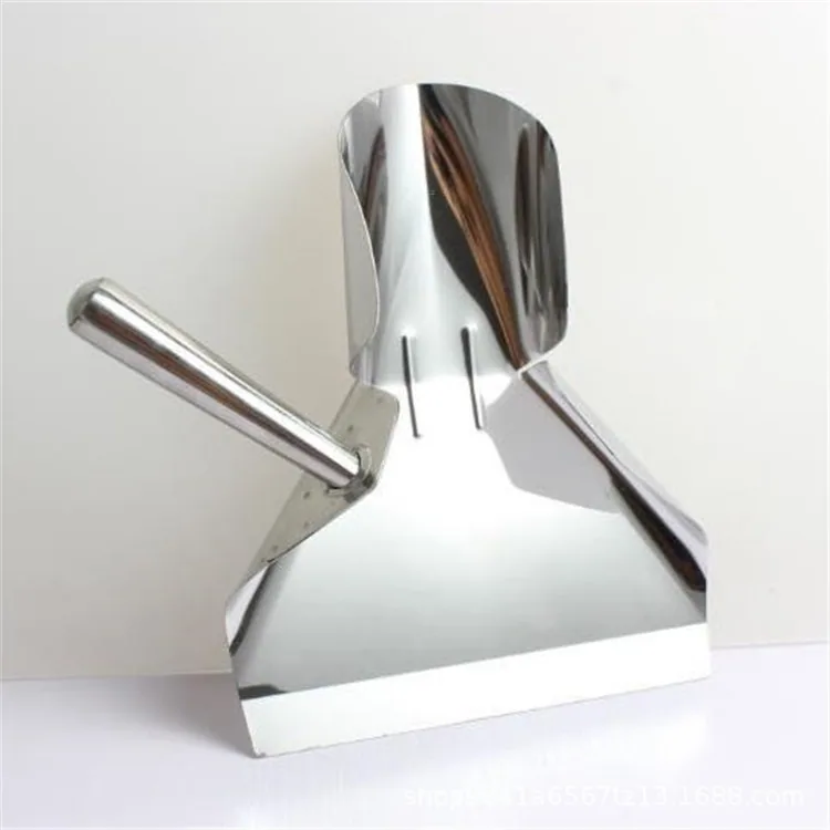 Stainless steel commercial packaging French fry shovel KKC French fry shovel single handle double handle packaging shovel