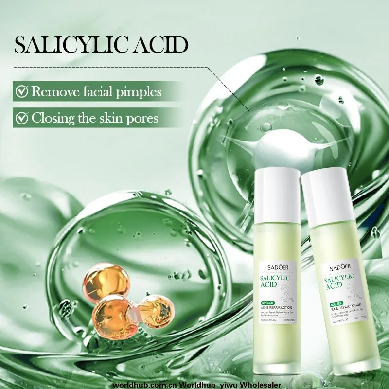 Close up of details of SADOER Salicylic Acid Acne Removing&Repairing essence, cross-border wholesale of moisturizing and mois