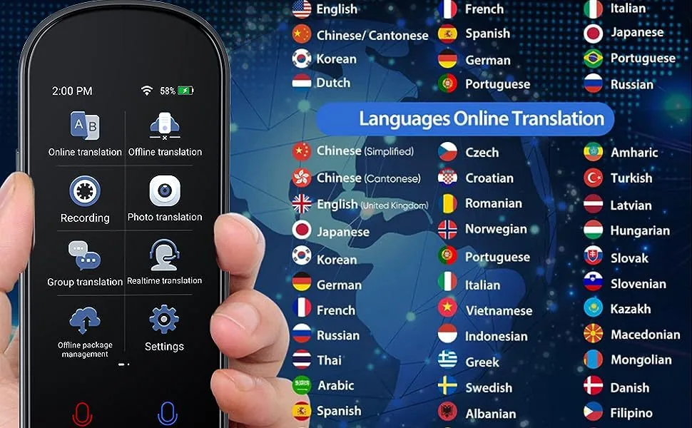 VoiceTranslator language translator Z2 real-time two-way translation supports 138 languages and cross-border hits 7