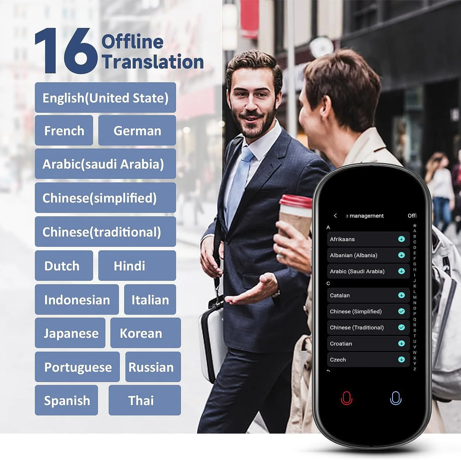 VoiceTranslator language translator Z2 real-time two-way translation supports 138 languages and cross-border hits 35