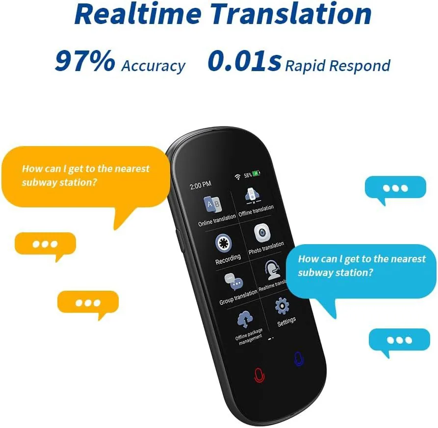 VoiceTranslator language translator Z2 real-time two-way translation supports 138 languages and cross-border hits 8