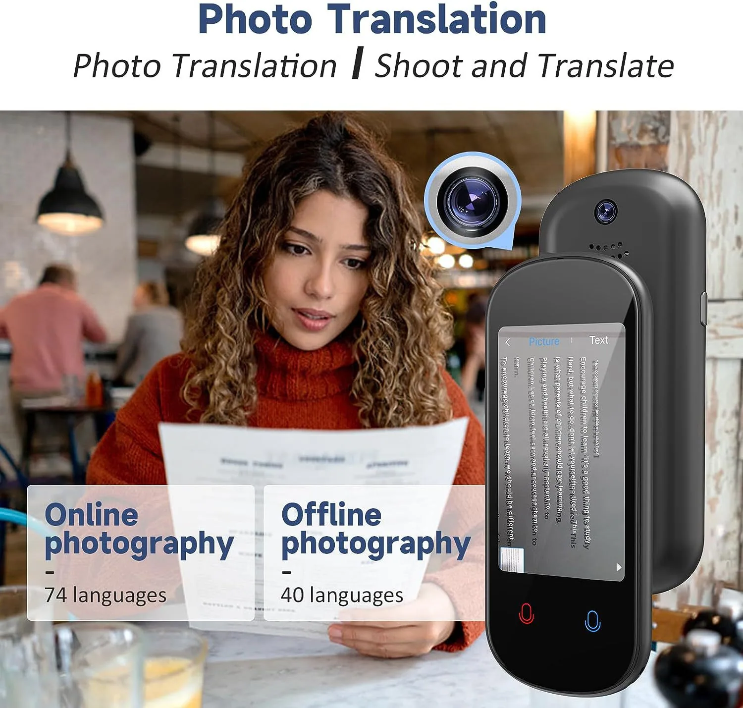VoiceTranslator language translator Z2 real-time two-way translation supports 138 languages and cross-border hits 29