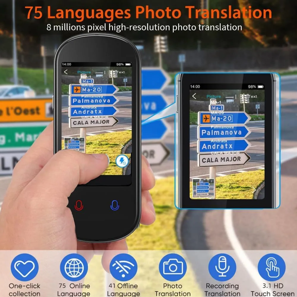 VoiceTranslator language translator Z2 real-time two-way translation supports 138 languages and cross-border hits 15