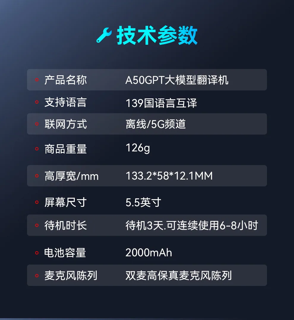New A50AI Intelligent Voice Translator Accurate Offline Cantonese Support 139 Chinese Dialect Photo Translator 10