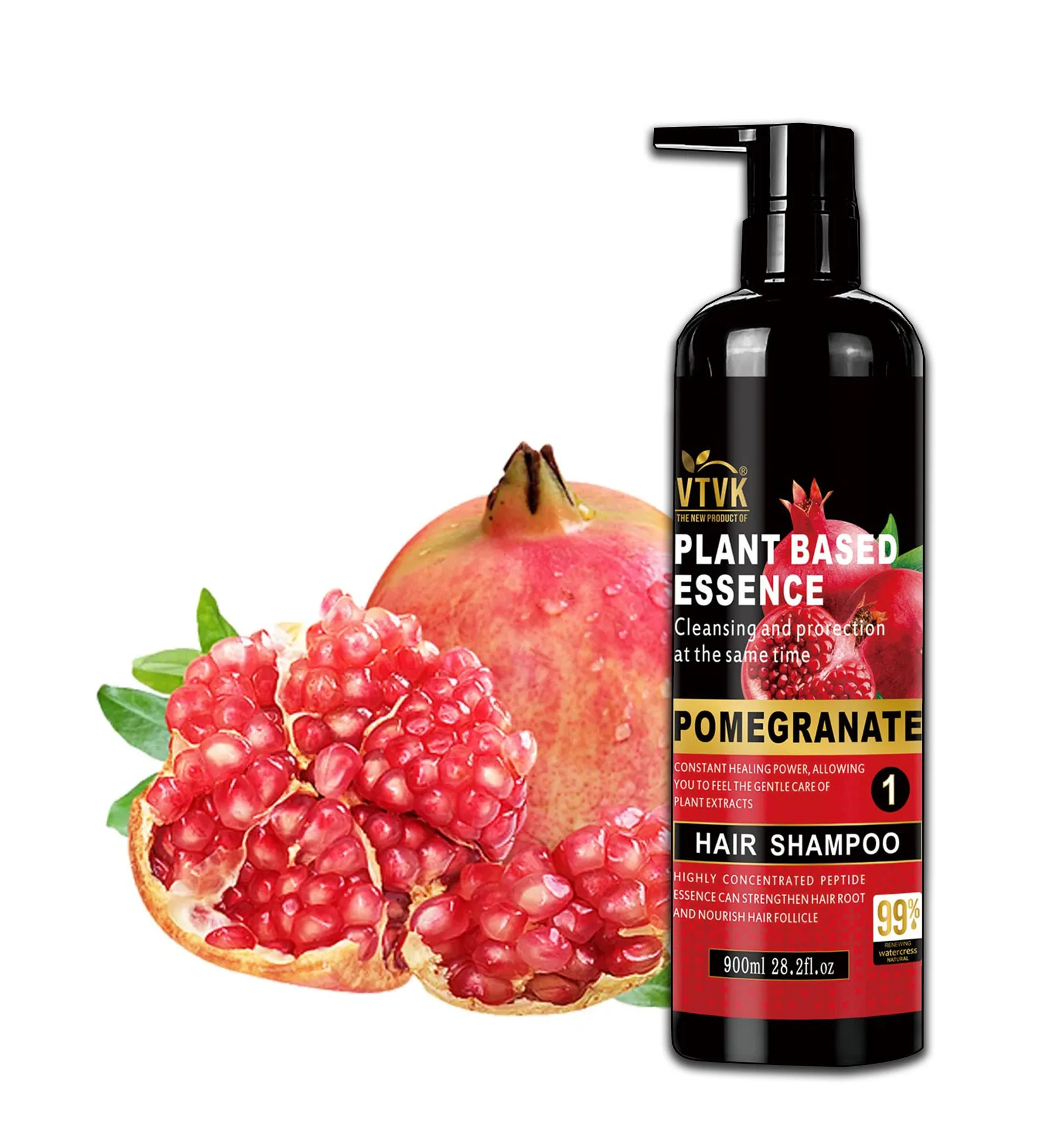 Vtvk Plant-Based Essence Pomegranate Hair Shampoo 900ml 31.68oz