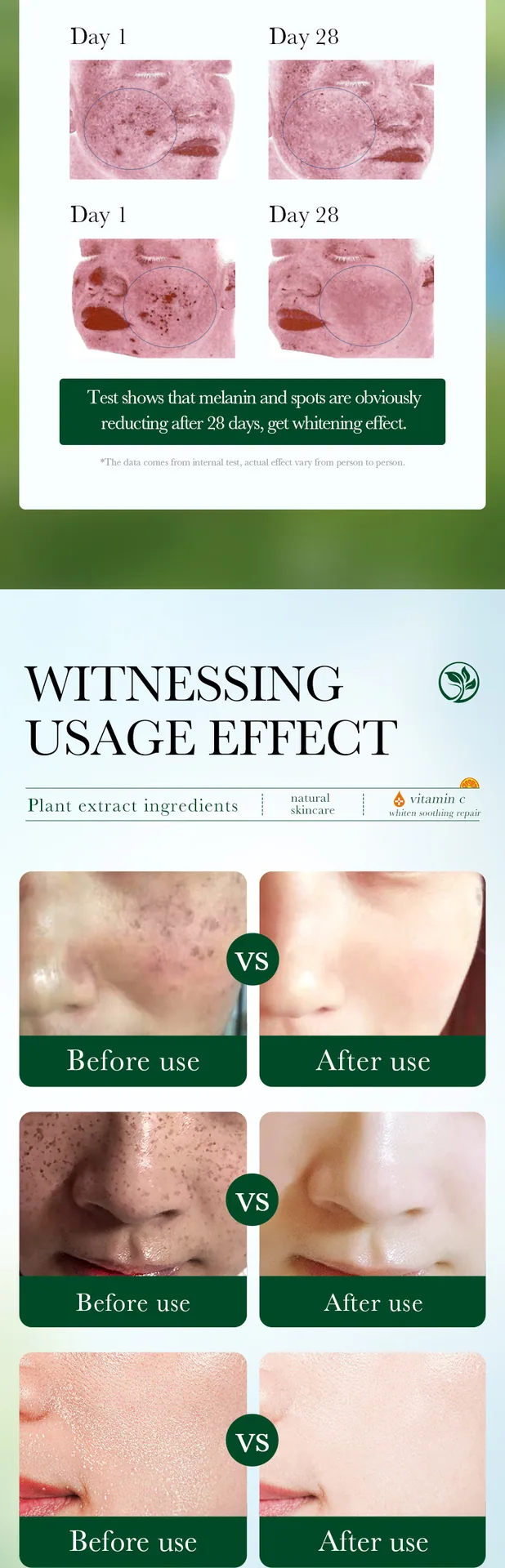 Detailed process diagram of SADOER licorice VC moisturizing and whitening facial mask, texture and sealed packaging display o