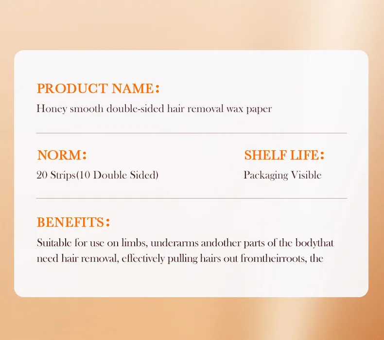 SADOER hair removal wax paper size annotation diagram, double-sided wax paper length and width clearly displayed for easy sel