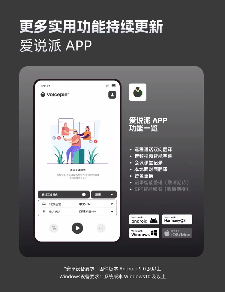 2024 New Aishuopai Call Translation Headset Noise Cancelling Multi-Chinese Business Meeting Call Real-time Simultaneous Voice 15