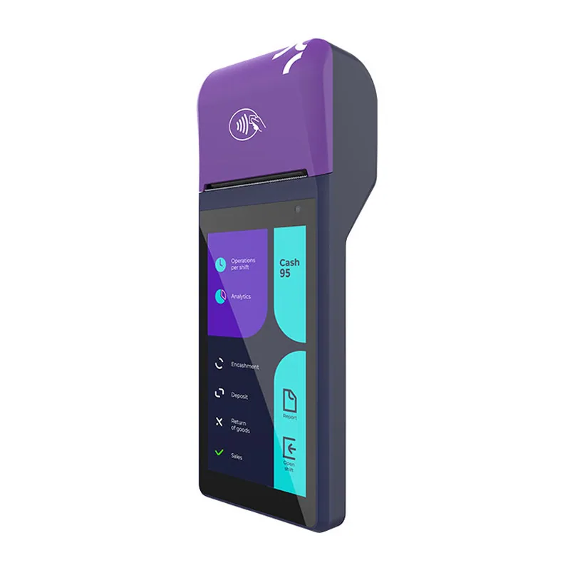 Caisse enregistreuse portable pour commerce extérieur, écran tactile de 5 pouces, Bluetooth, machine tout-en-un, impression thermique, mobile commercial Android