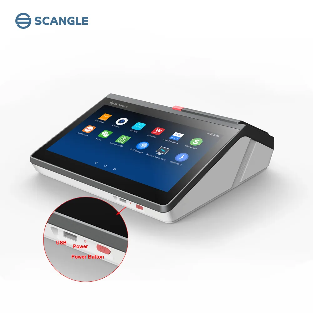 Source factory 11.6 inch foreign trade export English with 80 print touch POS system terminal ordering cash register