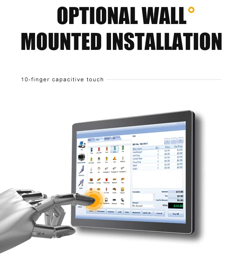 17-inch 4:3 POS Terminal All-in-One with High-Definition Capacitive Touch 9
