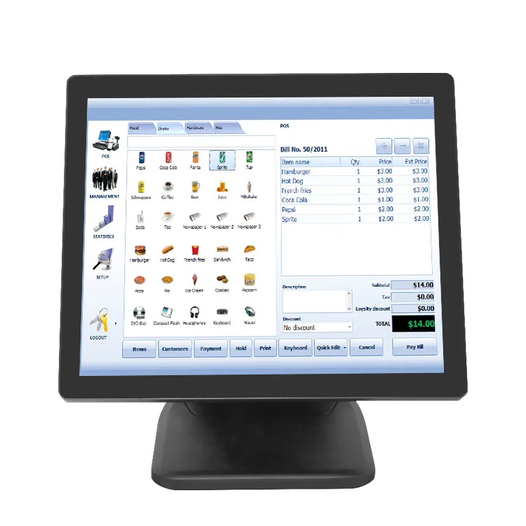 17-inch 4:3 POS Terminal All-in-One with High-Definition Capacitive Touch 5
