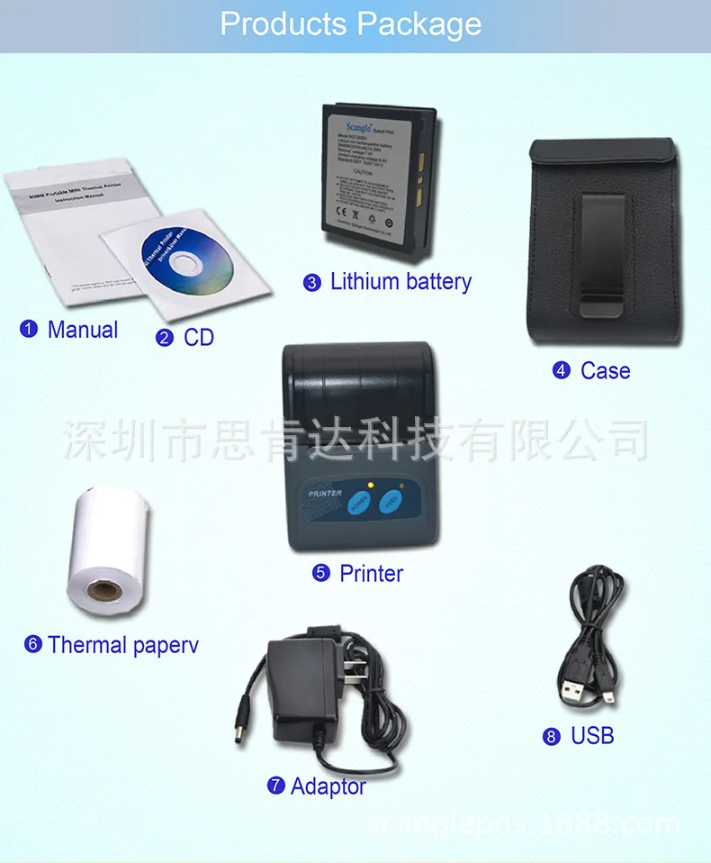 Bluetooth printer. Por Bluetooth printer SGT-B58V. 14
