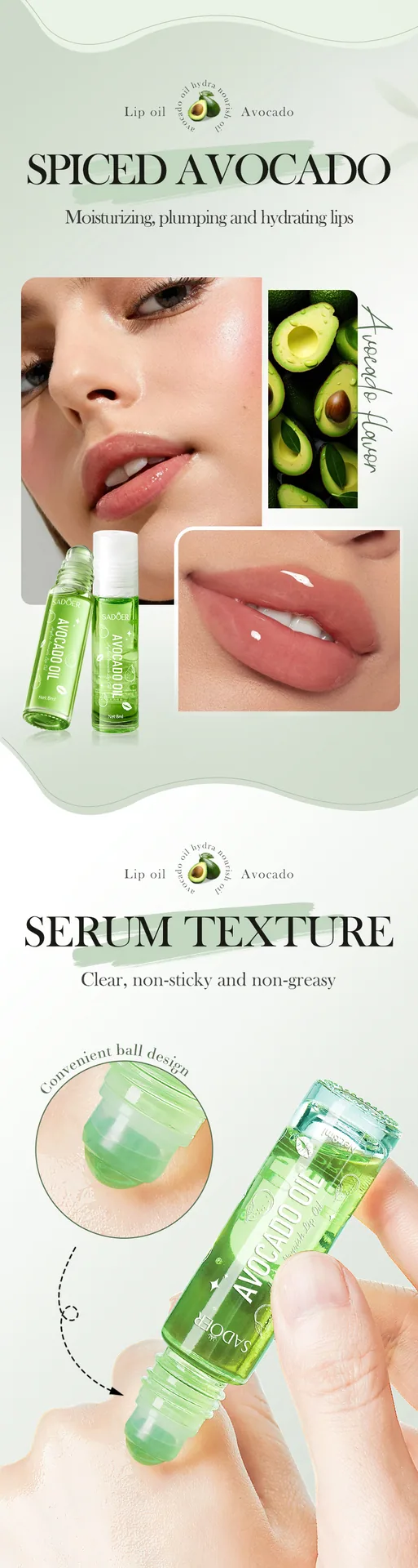 SADOER shea butter moisturizing lip care oil can be displayed in various styles, and lipstick can be used for cross-border tr