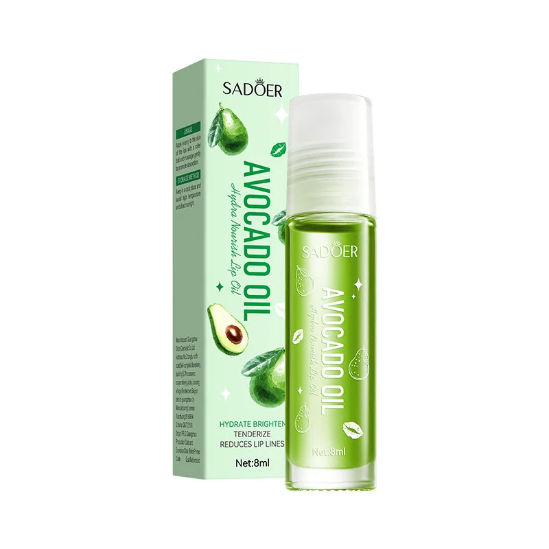 Avocado Lip Moisturizing Oil Quality Close up Transparent Oily essence Moisturizing and Moisturizing Lip Detail