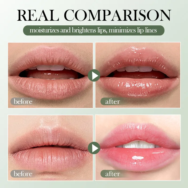 The size and capacity annotation diagram of shea butter lip balm shows the product parameters of cross-border lipstick