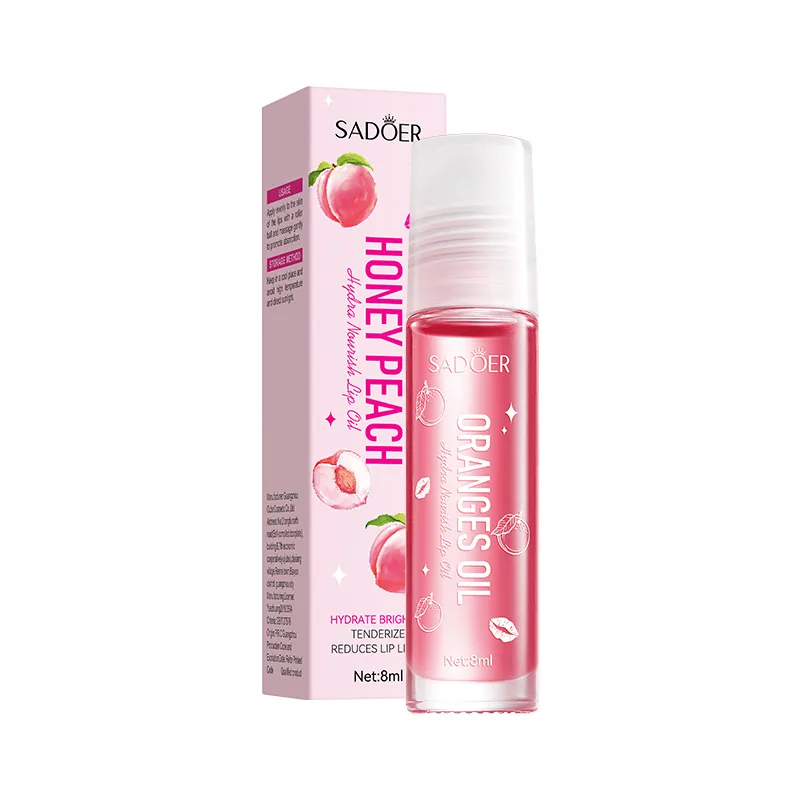 SADOER Avocado Lip Moisturizing Oil Detail Close up Oil Moisturizing Gloss and Nourishing Ingredients Display Foreign Trade H