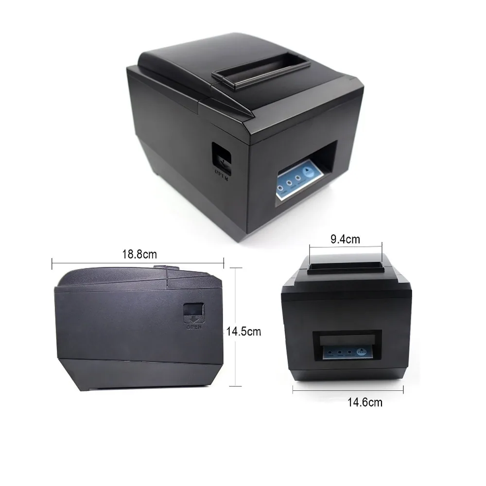 SGT-8221 supermarket cashier receipt thermal printer with USB port, network port and serial port. Kitchen receipt printer. 2