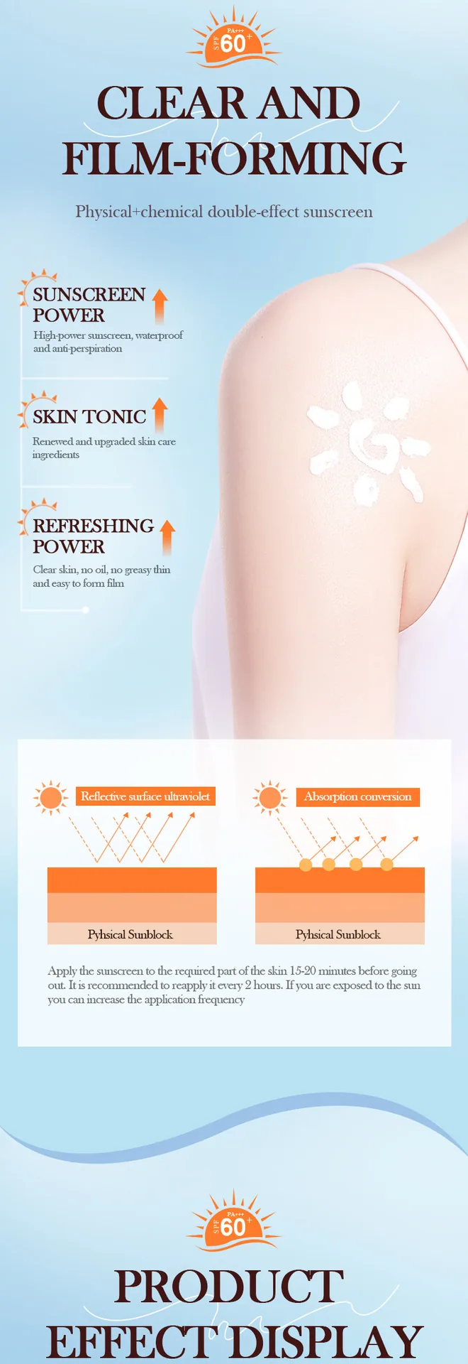 SADOER Sunscreen Set Usage Scene Display Outdoor Sunscreen Skincare Wholesale and Delivery