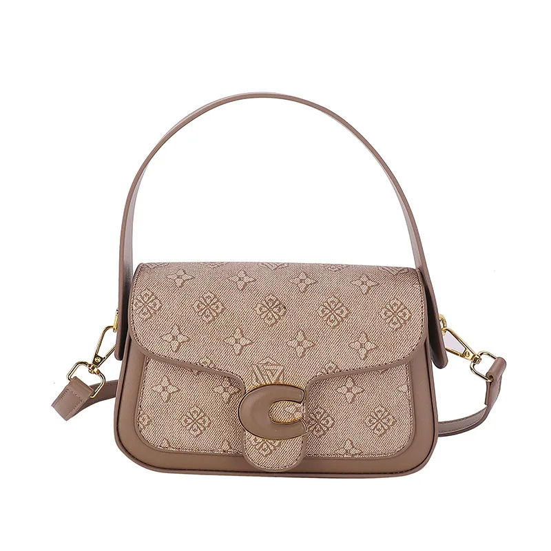 Womens bag 2024 cross-border new simple casual niche fashion handbag bag womens high-end crossbody bag armpit bag 2