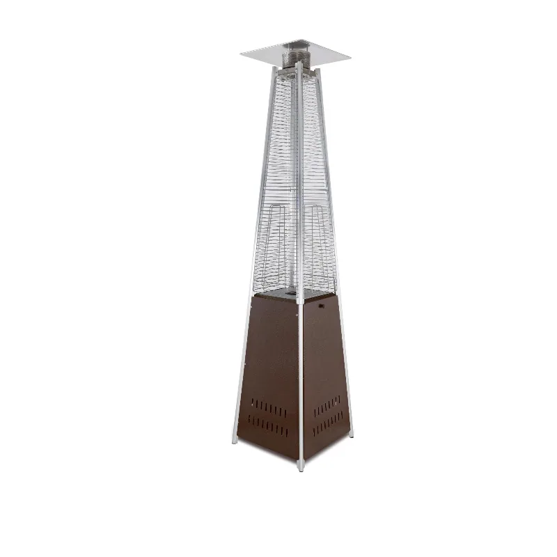 Gas heater glass tube pyramid shape golden flower gas heating stove landscape heating lamp patiohit 5