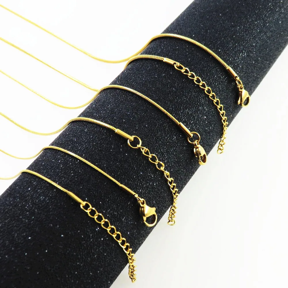 DIY chain in stock color preservation 18k gold box chain necklace bracelet material semi-finished chain manufacturer wholesale 3