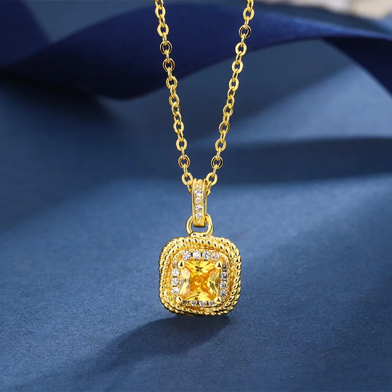Vòng cổ dành cho nữ, đa năng và cao cấp. Thép titan zircon vàng không phai, đồng mạ vàng chính hãng micro trong