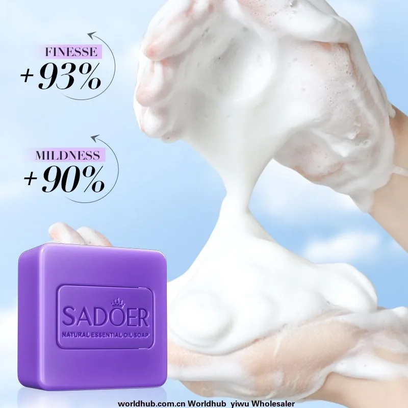 SADOER lavender essential oil soap handmade soap shower soap cleaning body soap cross-border foreign trade wholesale