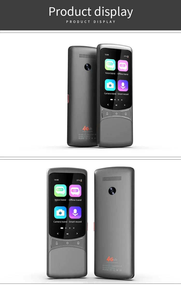 4G Intelligent Voice Translator Viet Nam Translator Cantonese Lao Voice Broadcast Multilingual Offline Translation Pen 12