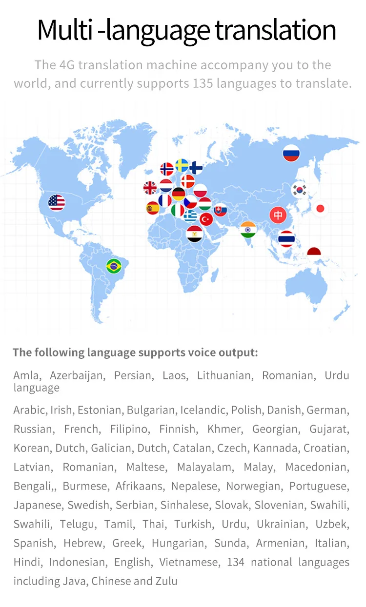 4G Intelligent Voice Translator Viet Nam Translator Cantonese Lao Voice Broadcast Multilingual Offline Translation Pen 18