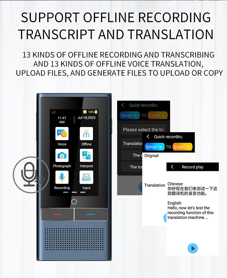 Smart Offline Translator Translator 4G Intelligent Voice Translator Viet Nam Mongolia Simultaneous Translator Factory Price 19