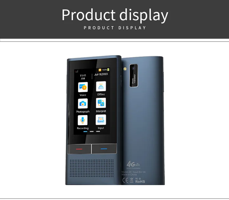 Smart Offline Translator Translator 4G Intelligent Voice Translator Viet Nam Mongolia Simultaneous Translator Factory Price 24