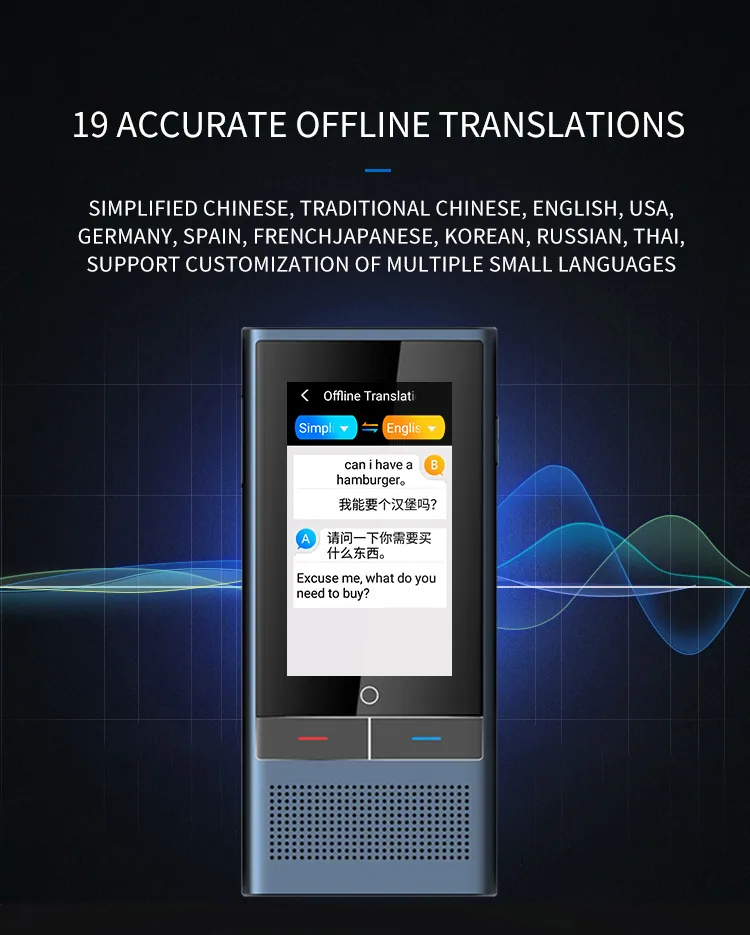 Smart Offline Translator Translator 4G Intelligent Voice Translator Viet Nam Mongolia Simultaneous Translator Factory Price 13