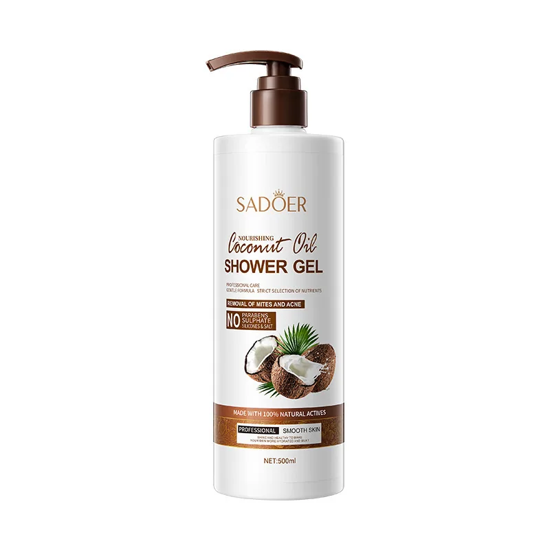 SADOER coconut moisturizing body lotion texture display, moisturizing and nourishing without being greasy, foreign trade cros