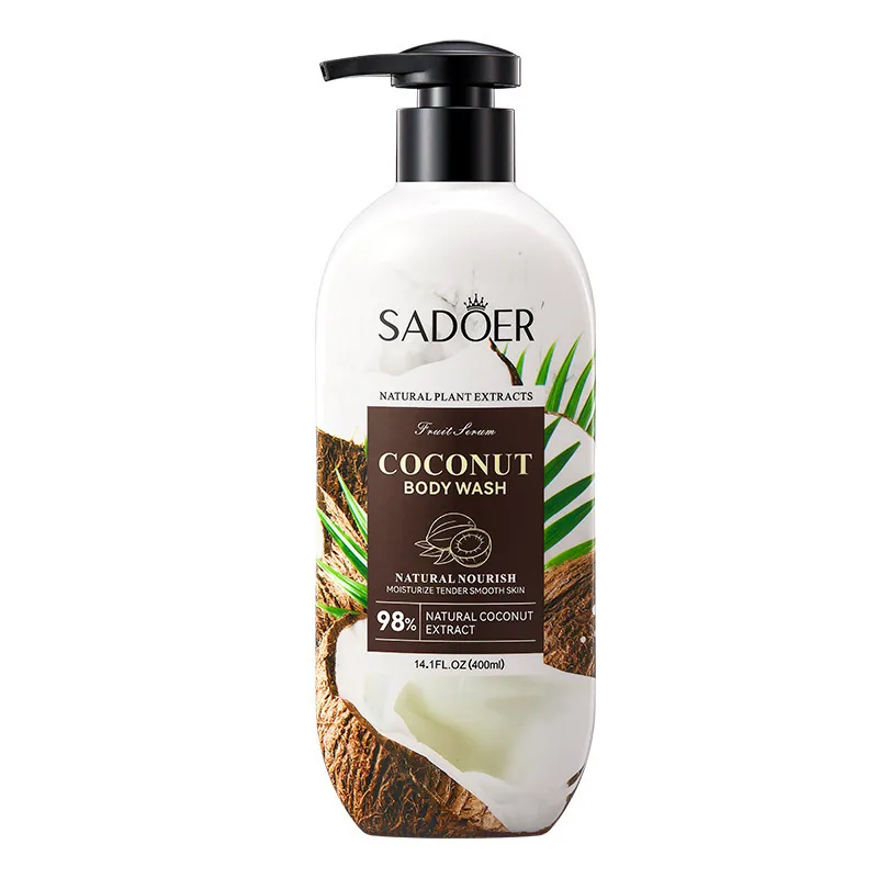 SADOER coconut body lotion ingredient selling point display, moisturizing, hydrating, and odor-removing, cross-border foreign