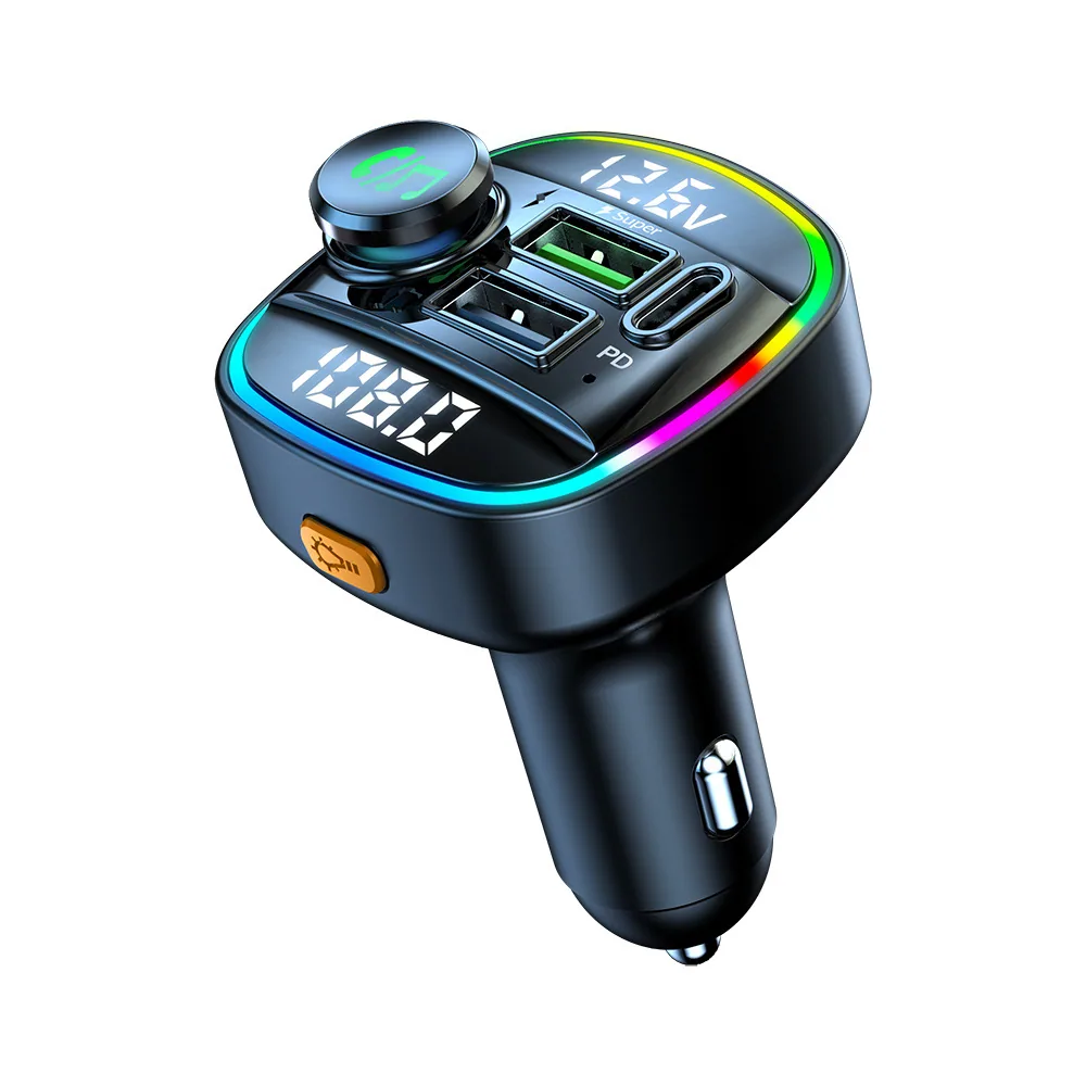 Pemancar FM kereta pengesanan voltan paparan dwi kereta mp3 pemain bluetooth usb pengecas pantas pengecasan pd pengecasan pantas 3