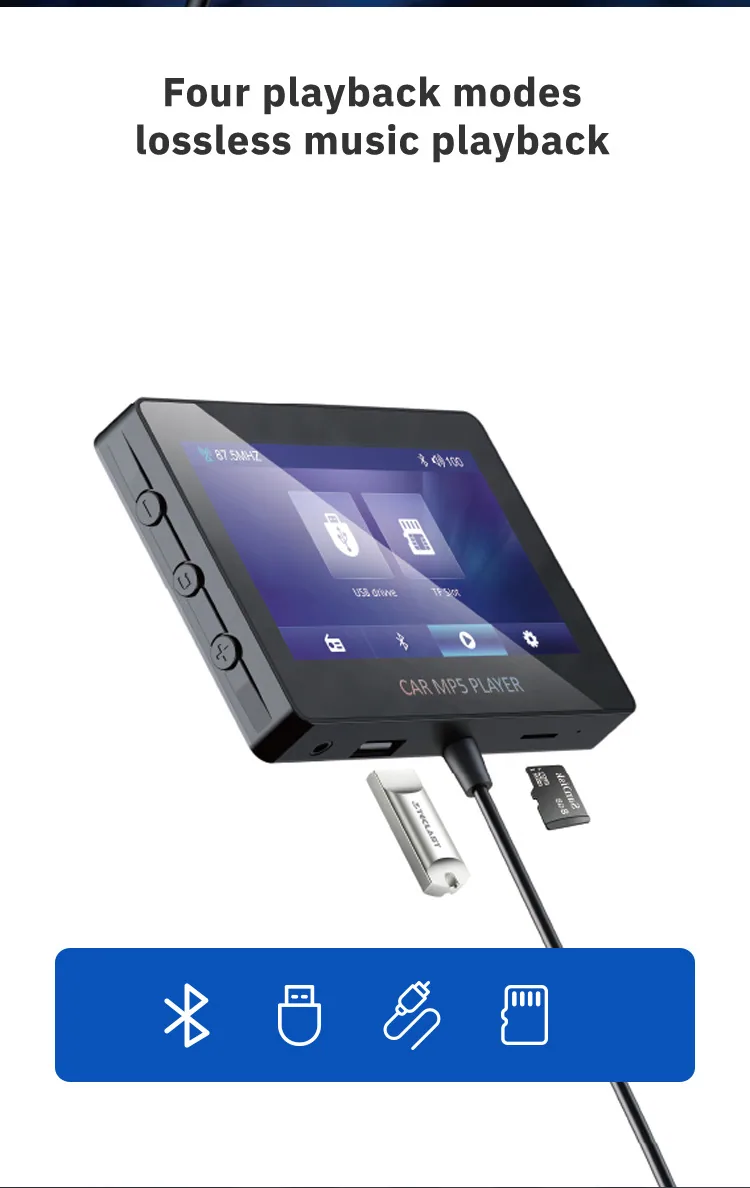 Car mp5 player, car android 4.3 inch large screen android display, navigation broadcast, mp4 remote dial 8