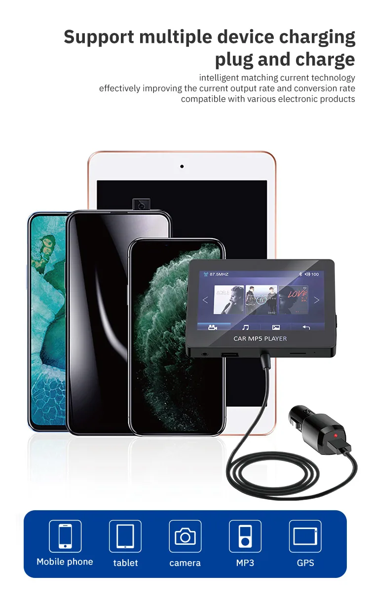 Car mp5 player, car android 4.3 inch large screen android display, navigation broadcast, mp4 remote dial 15