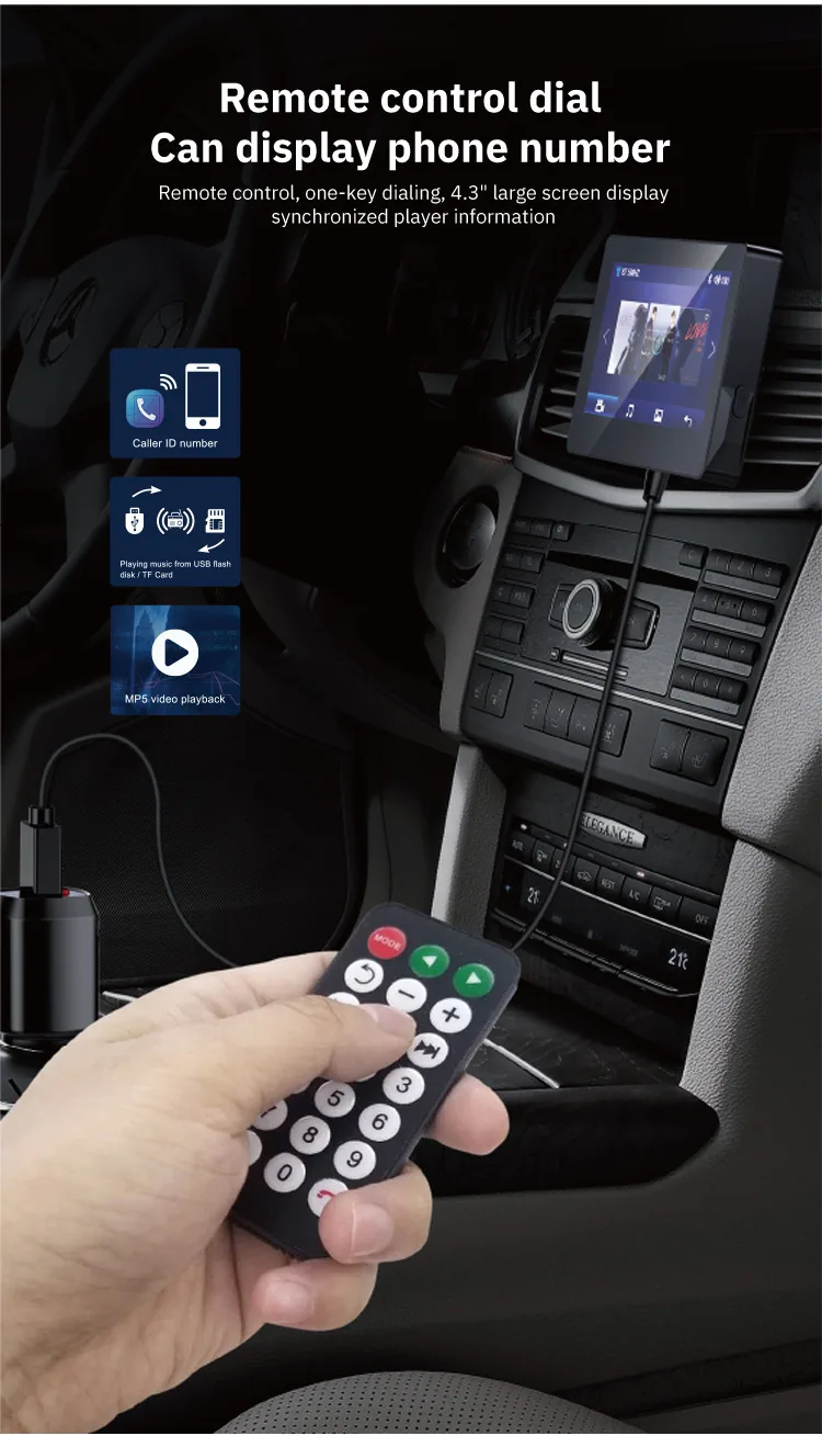 Car mp5 player, car android 4.3 inch large screen android display, navigation broadcast, mp4 remote dial 17