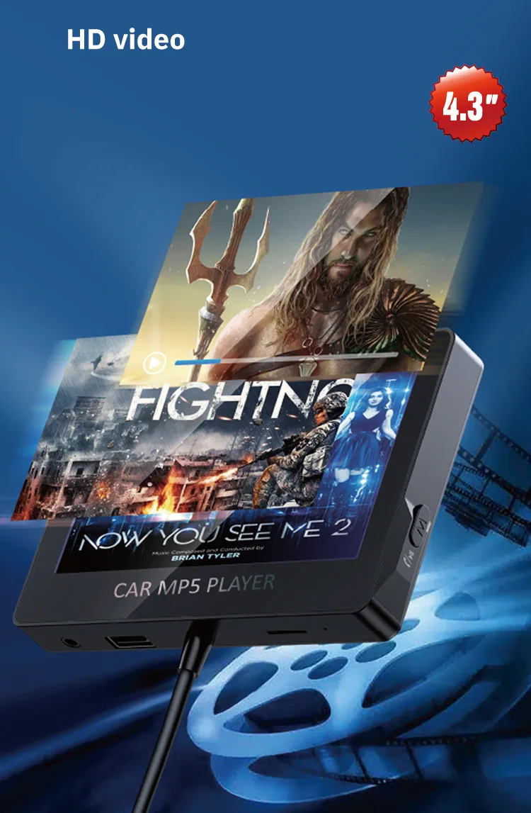Car mp5 player, car android 4.3 inch large screen android display, navigation broadcast, mp4 remote dial 16