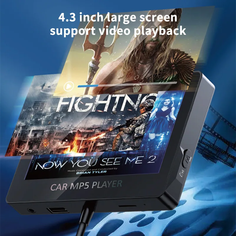 Car mp5 player, car android 4.3 inch large screen android display, navigation broadcast, mp4 remote dial 5