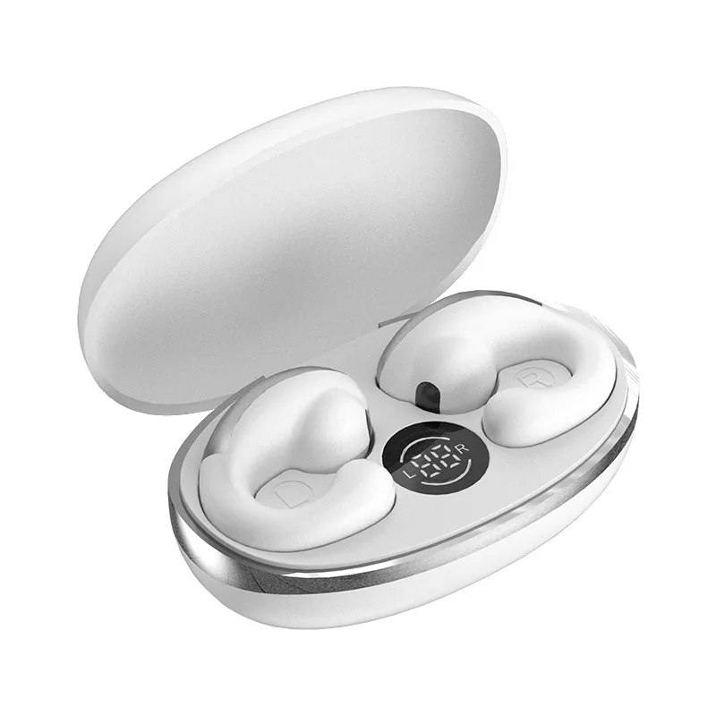 OWS new M7 ear clip bluetooth headset does not enter the ear digital display 5.3 noise cancelling wireless sports bone conductio