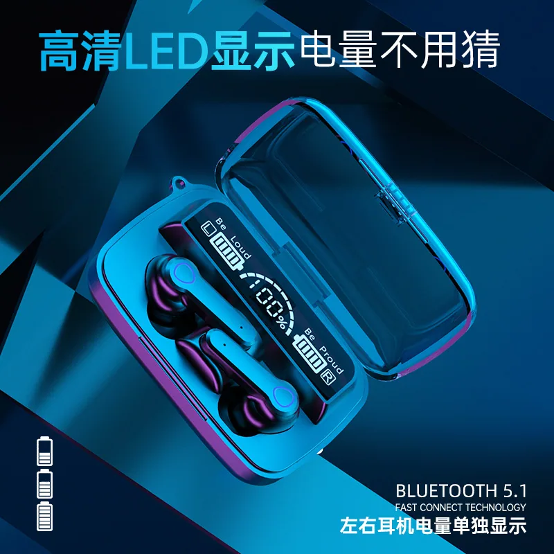 TEMU popular m19 earbuds in-ear sports tws wireless bluetooth headset 5.3 the warehouse source factory 2