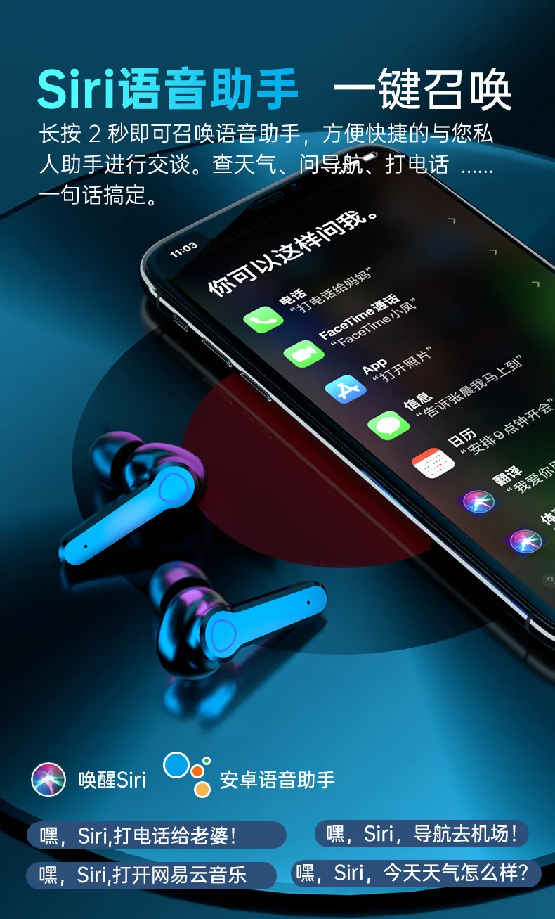 TEMU popular m19 earbuds in-ear sports tws wireless bluetooth headset 5.3 the warehouse source factory 13