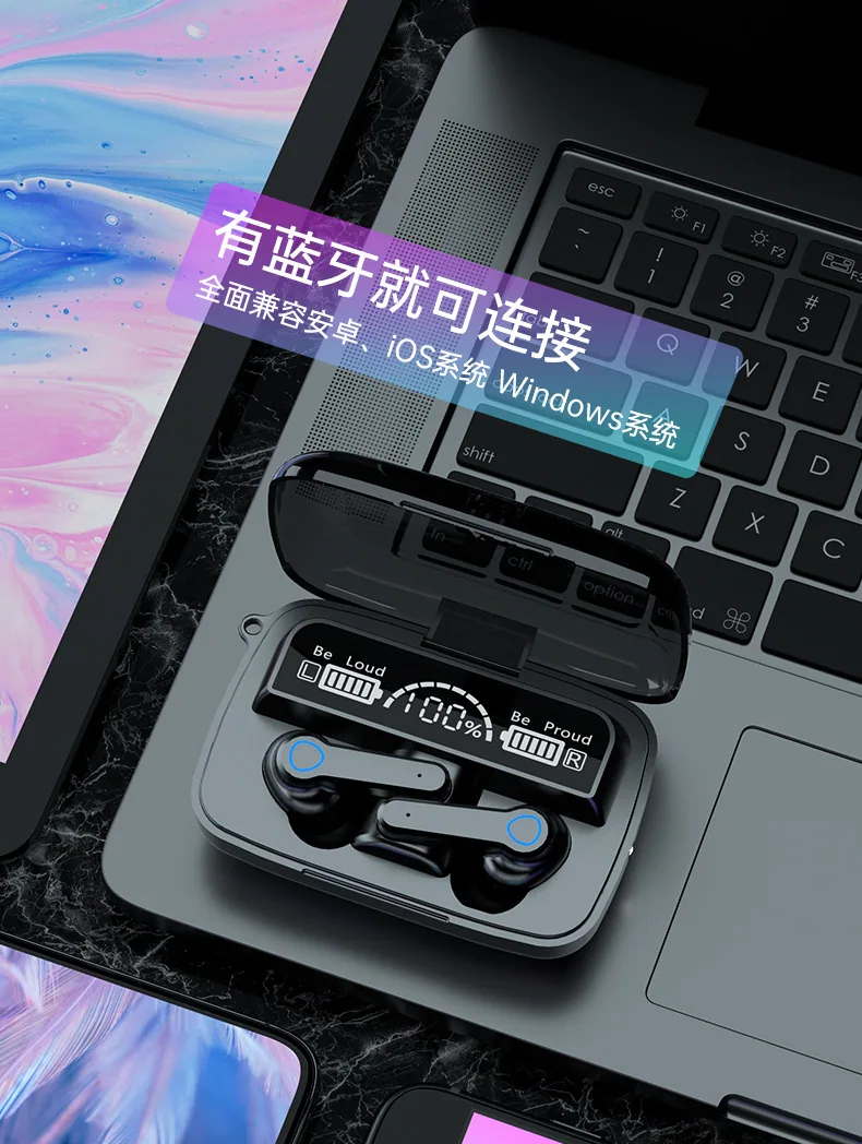 TEMU popular m19 earbuds in-ear sports tws wireless bluetooth headset 5.3 the warehouse source factory 16