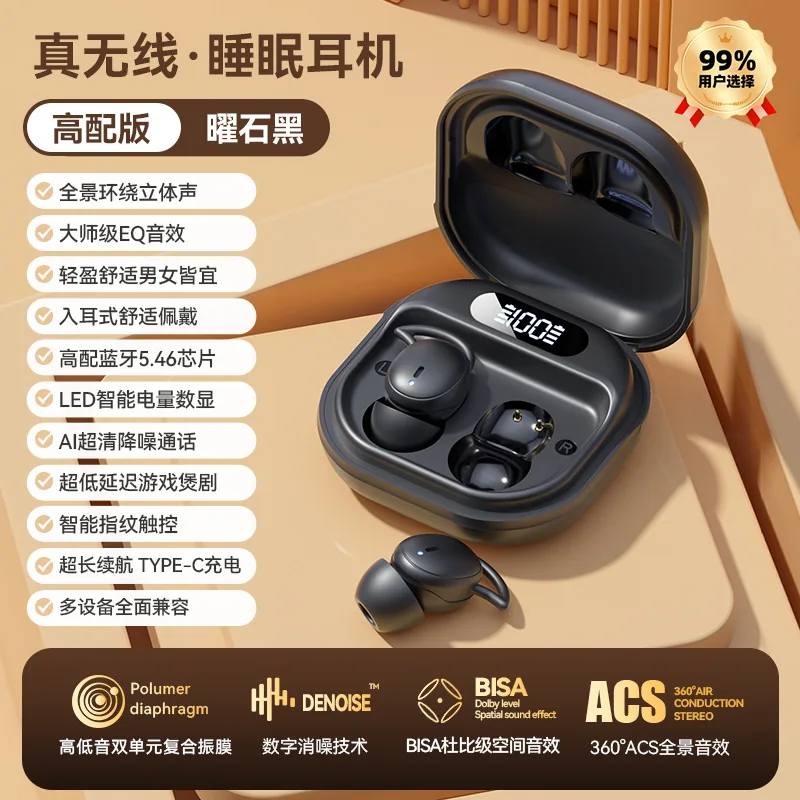 M72 Noise Cancelling Sleep Headphones: Wireless Bluetooth in-ear side sleep for soundproof sleep, no pressure on the ear, no pai - Earphones & Headphones