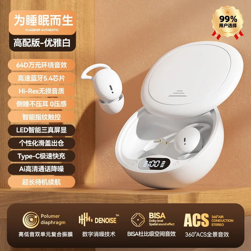 M72 Noise Cancelling Sleep Headphones: หูฟังไร้สายบลูทูธอินเอียร์สำหรับนอนหลับแบบกันเสียง ไม่บีบหู ไม่เจ็บ 5