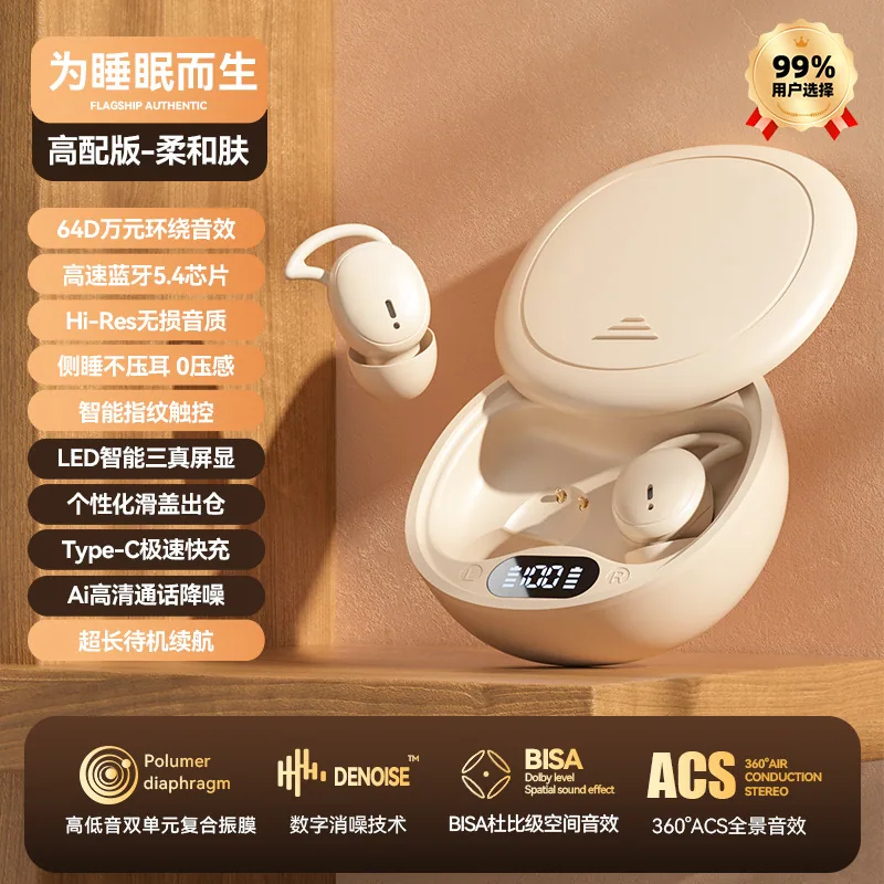 M72 Noise Cancelling Sleep Headphones: หูฟังไร้สายบลูทูธอินเอียร์สำหรับนอนหลับแบบกันเสียง ไม่บีบหู ไม่เจ็บ 6