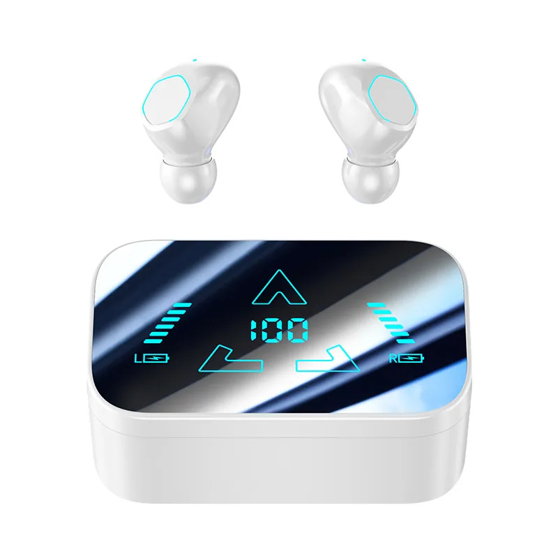 2024 New Black Technology M48 Slide Bluetooth Headset High Power HD Mirror Digital Display M49 Wireless Earphone 2