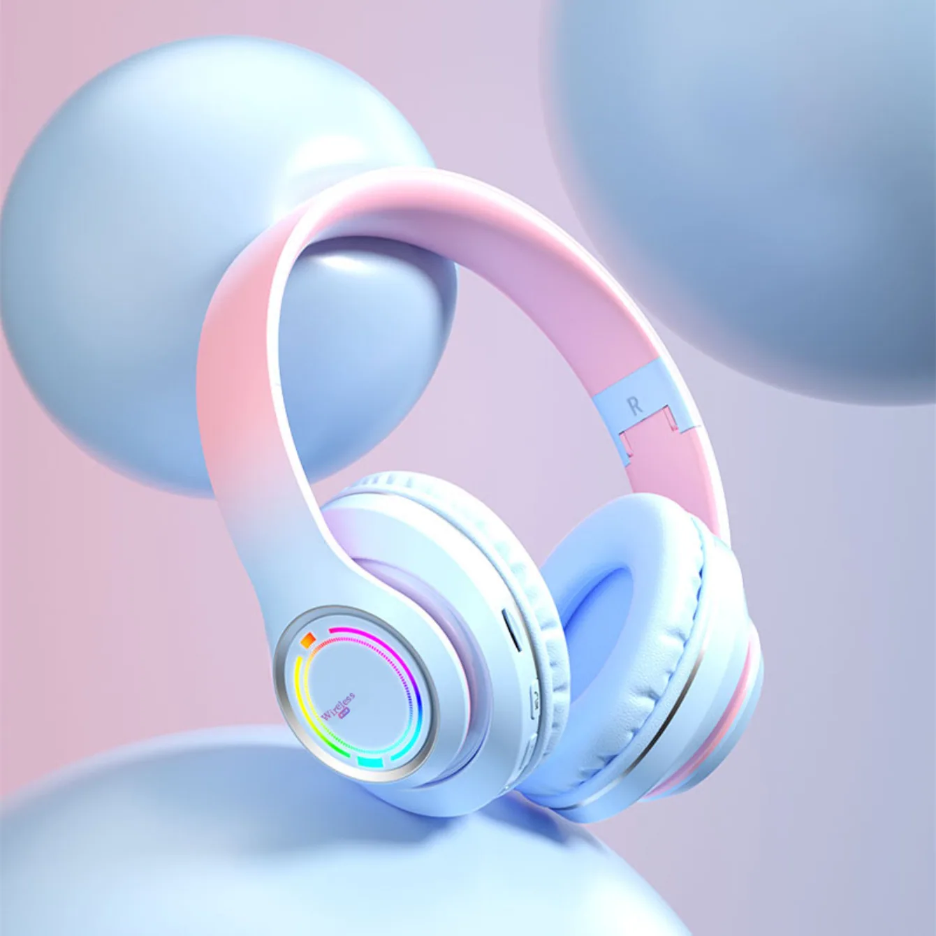 Cross border V3 new head-mounted sports LED light-emitting wireless bluetooth headset gaming headset wholesale 4